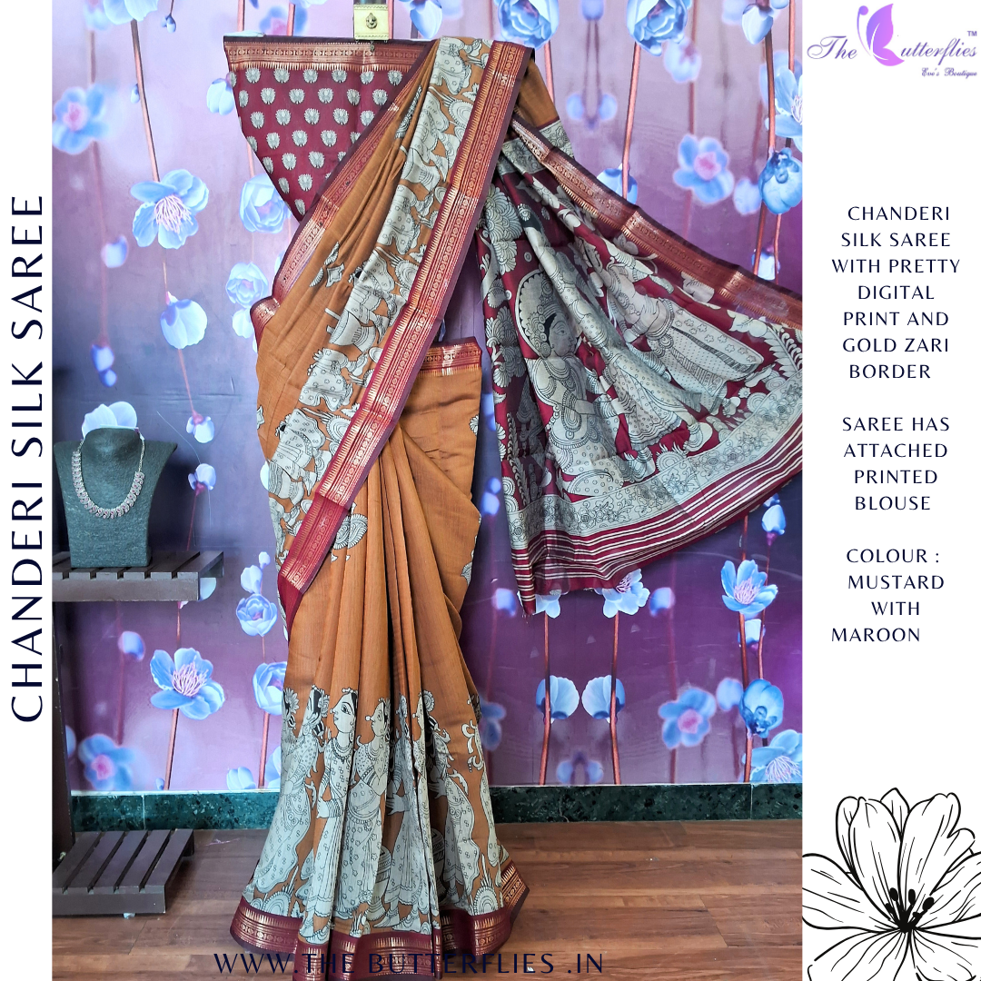 CHANDERI SILK SAREE RJASCDS24206