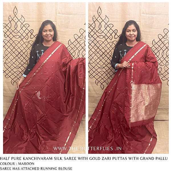 HALF PURE KANCHIVARAM SILK SAREE KPSSSIL24680