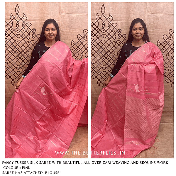 FANCY TUSSER SILK SAREE SFHSTUS24631