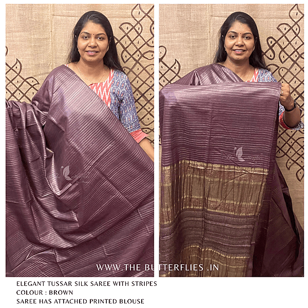PURE TUSSER SILK SAREE YBRSTES24720