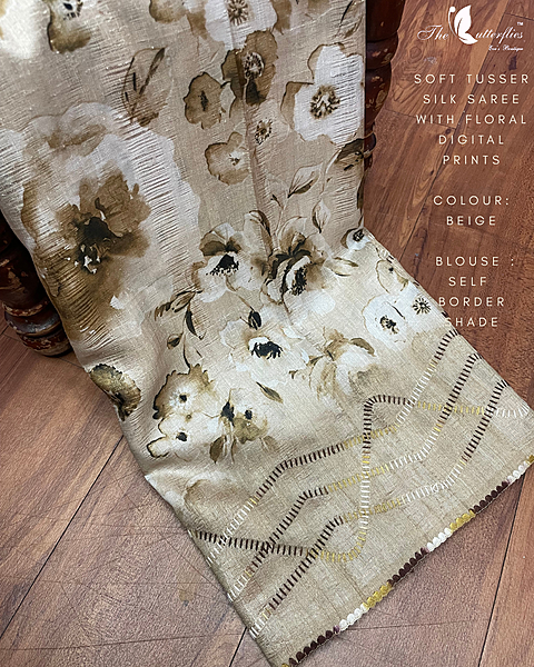 SOFT TUSSER SILK SAREE KHFSTUS25017 SOFT TUSSER SILK SAREE KHFSTUS25017
