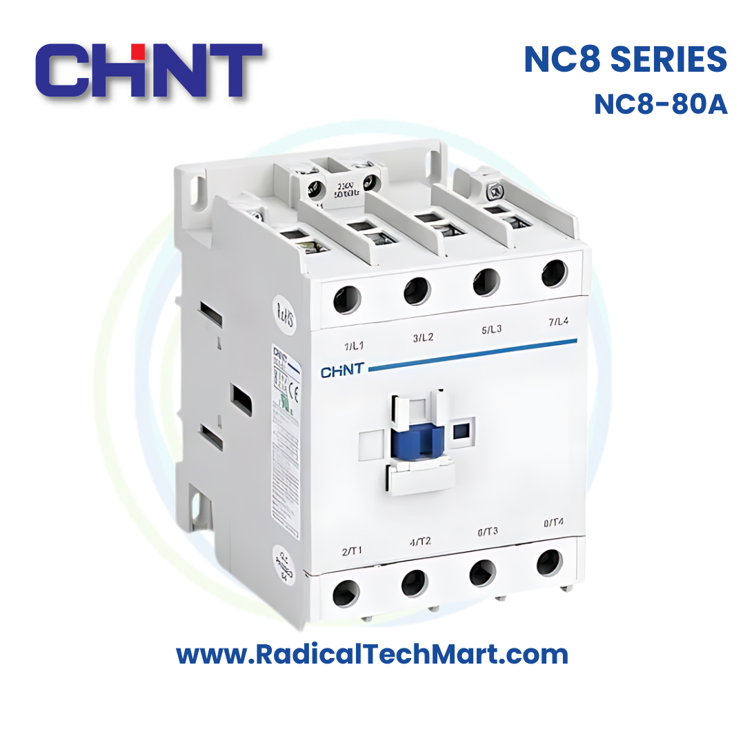 Chint NC8-80 Industrial AC Contactor for Motor Control and Circuit Switching