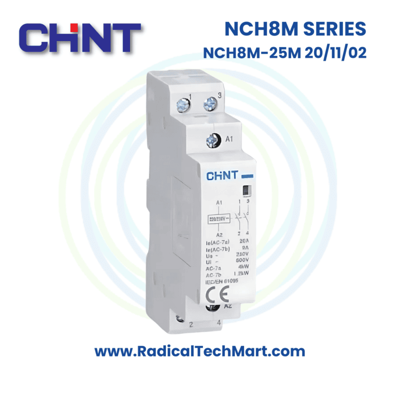 Chint NCH8-25M 20/11/02 Modular AC Contactor – Front View