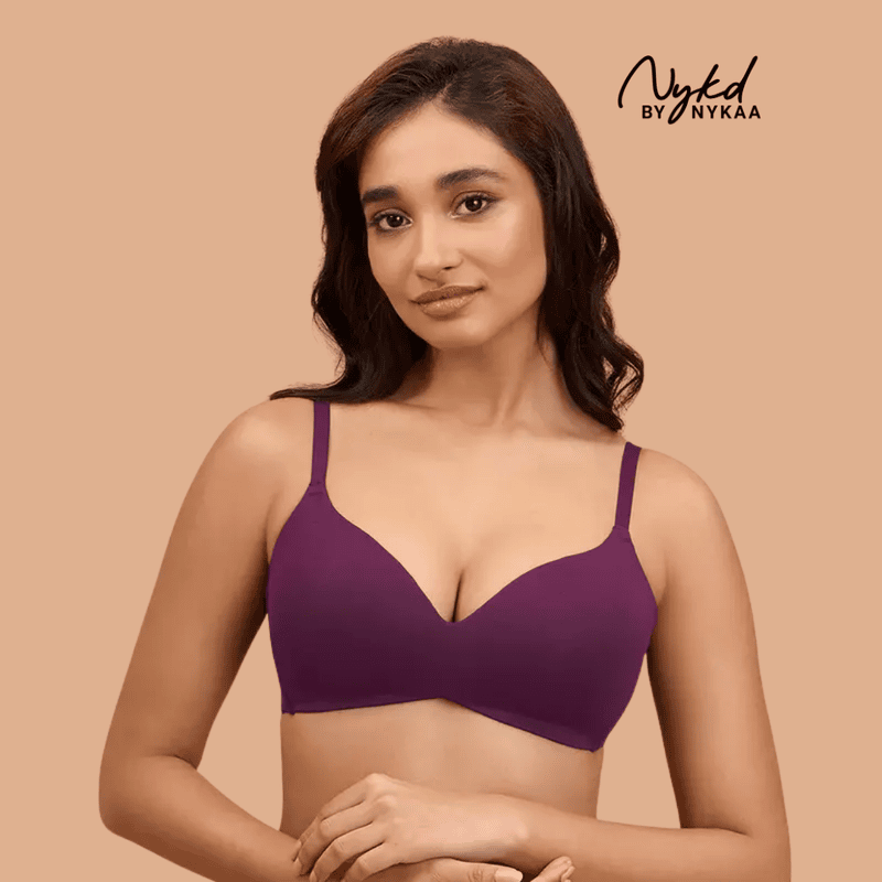 Nykd by Nykaa Super Soft Luxe Modal Padded Non Wired 3/4th Coverage T Shirt Bra NYB013