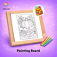 Harvest Vegetables & Fruits Coloring