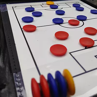 Football Tactical Board Folder – Magnetic Coaching Folder with Pen, Marker & Notepad