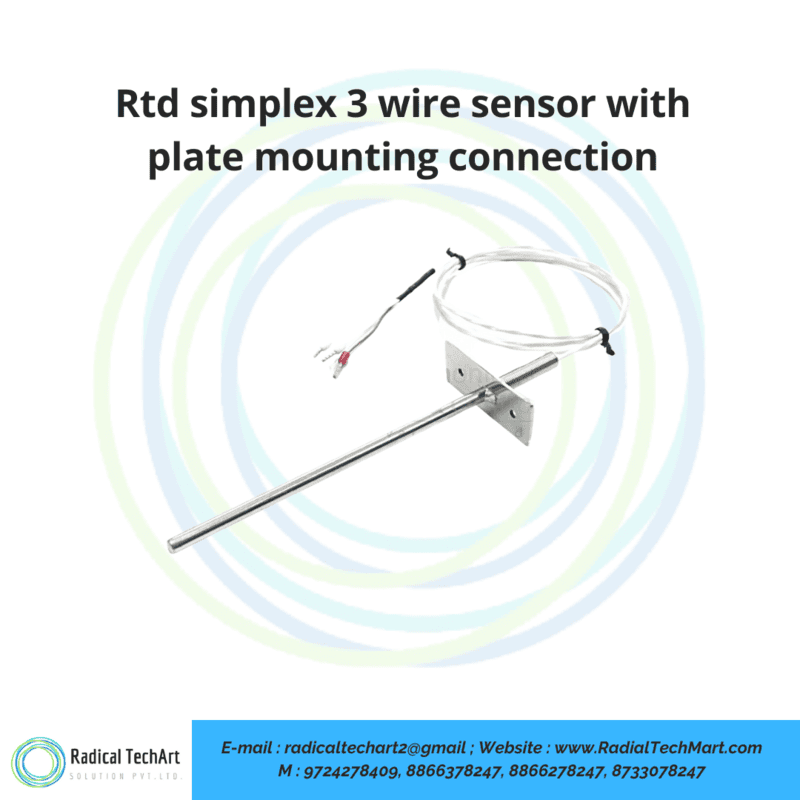 Rtd simplex 3 wire sensor with plate mounting connection