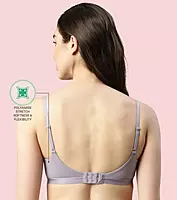 Enamor Innovations CloudSoft, Invisi Neckline Women's Cotton Everyday T-Shirt Bra - Padded, Wirefree, Medium Coverage A032