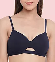 Enamor Innovations CloudSoft, Invisi Neckline Women's Cotton Everyday T-Shirt Bra - Padded, Wirefree, Medium Coverage A032