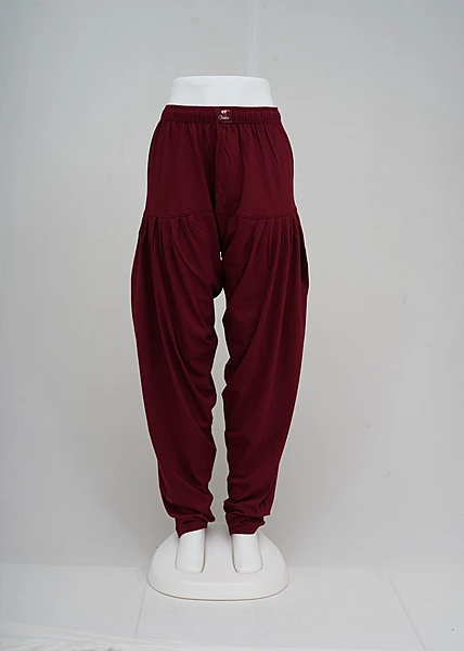 Women Dark Maroon Patiyala