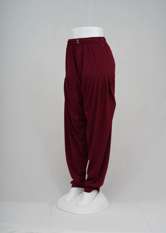 Women Dark Maroon Patiyala
