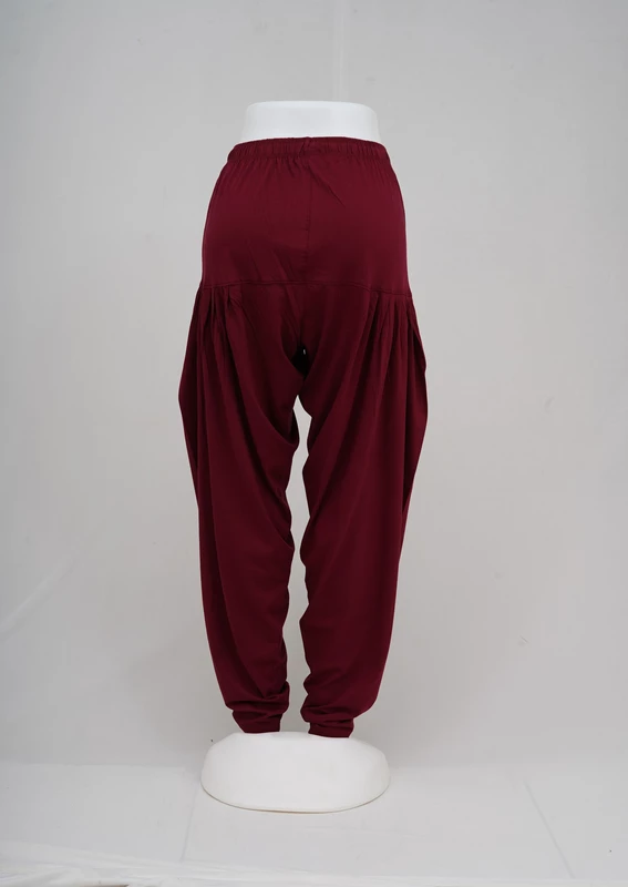 Women Dark Maroon Patiyala