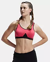 Jockey Wirefree Non Padded Super Combed Cotton Stretch Full Coverage Slip-On Active Bra and Moisture Move Treatment - 1376