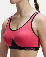 Jockey Wirefree Non Padded Super Combed Cotton Stretch Full Coverage Slip-On Active Bra and Moisture Move Treatment - 1376
