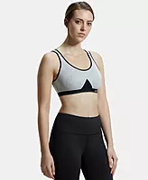 Jockey Wirefree Non Padded Super Combed Cotton Stretch Full Coverage Slip-On Active Bra and Moisture Move Treatment - 1376