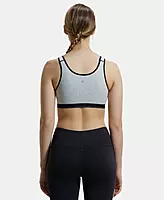 Jockey Wirefree Non Padded Super Combed Cotton Stretch Full Coverage Slip-On Active Bra and Moisture Move Treatment - 1376