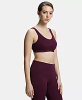Jockey Wirefree Non Padded Super Combed Cotton Stretch Full Coverage Slip-On Active Bra and Moisture Move Treatment - 1376