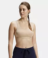 Jockey Wirefree Non Padded Super Combed Cotton Stretch Full Coverage Slip-On Active Bra and Moisture Move Treatment - 1376