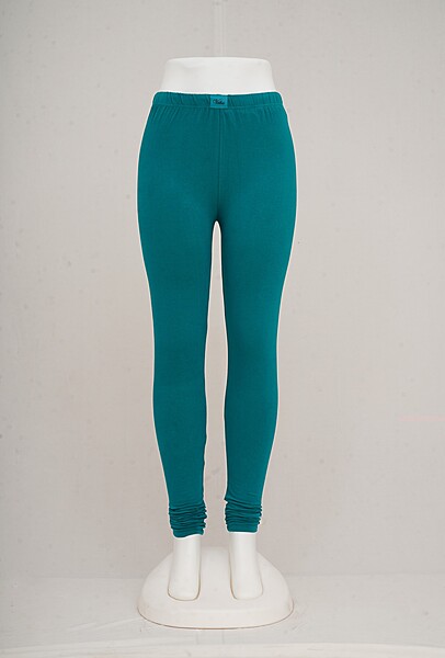 Women Sea Green Churidhar Leggings