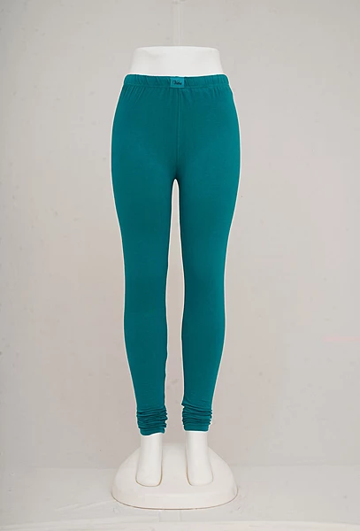 Women Sea Green Churidar Leggings