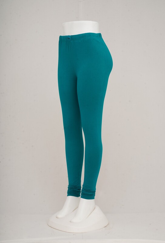 Women Sea Green Churidar Leggings
