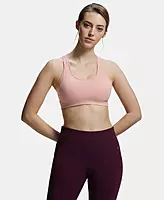 JOCKEY Wirefree Padded Super Combed Cotton Elastane Stretch Full Coverage Racerback Styling Active Bra with StayFresh & Moisture Move Treatment 1380
