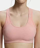 JOCKEY Wirefree Padded Super Combed Cotton Elastane Stretch Full Coverage Racerback Styling Active Bra with StayFresh & Moisture Move Treatment 1380