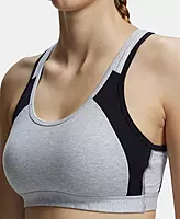 JOCKEY Wirefree Padded Super Combed Cotton Elastane Stretch Full Coverage Racerback Styling Active Bra with StayFresh & Moisture Move Treatment 1380