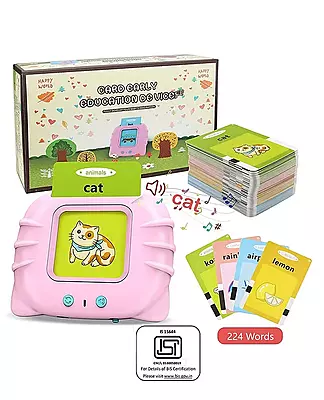 Kids Talking Flashcard Learning Machine 224 cards Sight Words, Colors & Objects