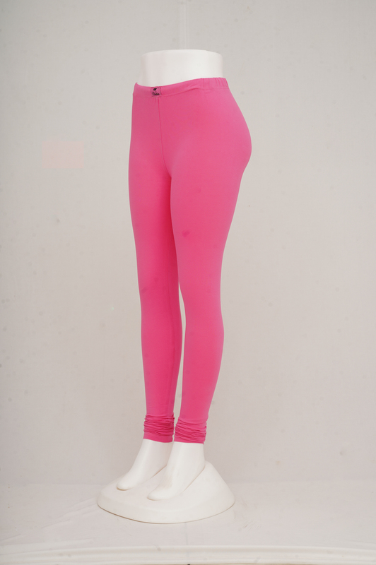 Women Pink Churidhar Leggings