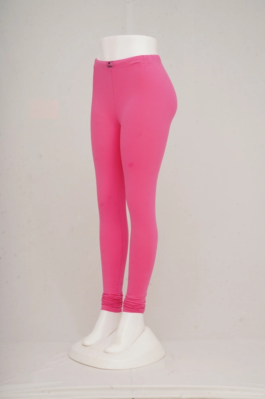 Women Pink Churidar Leggings
