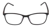 Unisex Rectangular Medium Spectacle Frames. Glossy Black Color Frame.