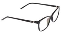 Unisex Rectangular Medium Spectacle Frames. Glossy Black Color Frame.