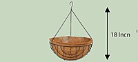Coco Liner and Hanger Set | Coir Hanging Basket Planter | Multiple Sizes