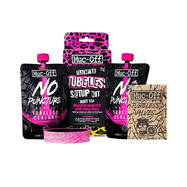 Muc-Off Kit Ultimate Tubeless Setup-Road 60mm Muc-Off Kit Ultimate Tubeless Setup-Road 60mm