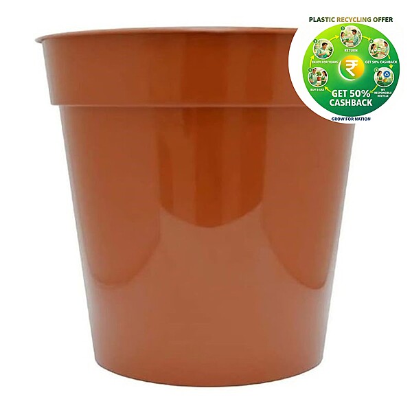 Nursery Flower Pot | 14 Inch Plastic Plant Pot | Red / White / Black