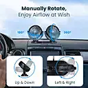 Portronics 2679 Twin Cool Fan – Table & Car Fan | 3 Speed | Noiseless | USB Powered | Black