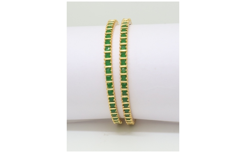 Gold Plated Bangles stone For Women & girls Set Of 1(2024005)