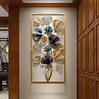 DAD Framed Ginkgo Leaf Metal Wall Art - for Living Room, Bedroom, Dining Room, Office .