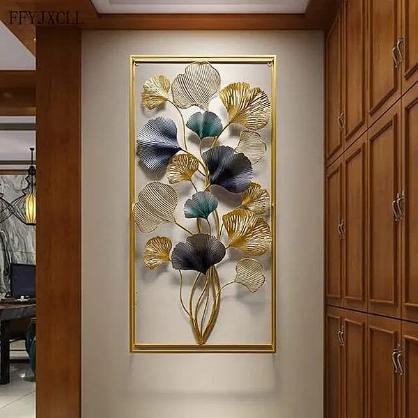 DAD Framed Ginkgo Leaf Metal Wall Art - for Living Room, Bedroom, Dining Room, Office .