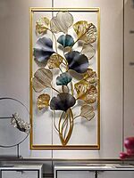 DAD Framed Ginkgo Leaf Metal Wall Art - for Living Room, Bedroom, Dining Room, Office .
