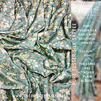 PURE TUSSER SILK SAREE ssgSTUS22509