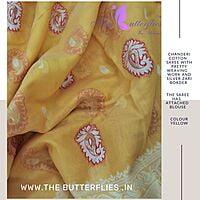 CHANDERI  COTTON SILK SAREE MLNSCDS22903