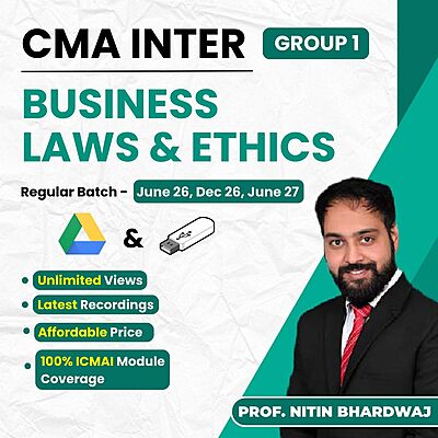 CMA Inter Business Laws and Ethics (Group 1) By Prof Nitin Bhardwaj