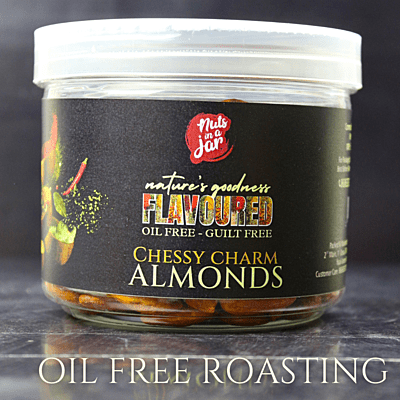 Oil Free Flavoured Cheesy Charm Almonds 250 Grams Oil Free Flavoured Cheesy Charm Almonds 250 Grams