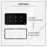 D2Touch Black Plastic Frame For 2M/4M/6M/8M Panel Frame for Acrylic Glossy, Matte & Glass Panels, Add As Accessories Per Panel