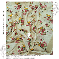 PURE LINEN SAREE YBRSLIN23432 PURE LINEN SAREE YBRSLIN23432