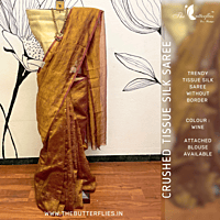 CRUSHED TISSUE SILK SAREE  USTSTES23510