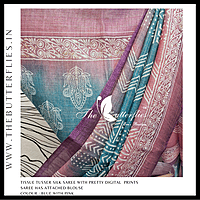 TISSUE TUSSER SILK SAREE SFHSTES23680