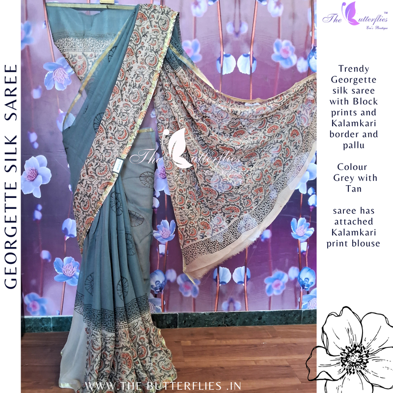 GEORGETTE SILK SAREE ORDSGRS24322